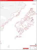 Kodiak Island Borough (), Ak Carrier Route Wall Map